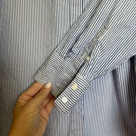 H&M Stripped Button Down Shirt EUC - Picture 4 of 10